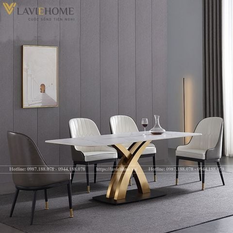  Bộ Bàn Ăn Mặt Đá Sakuzi + Ghế Monet - Phong Cách Sang Trọng Và Hiện Đại 