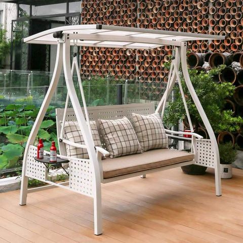 Xích đu nhôm đúc 3 chỗ, phù hợp sân vườn, ban công, resort