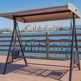  Xích Đu 3 Chỗ Thép Sơn Tĩnh Điện DPXD04 