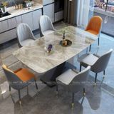  Bộ Bàn Ăn Mặt Đá Fiona + Ghế Ăn Monet 