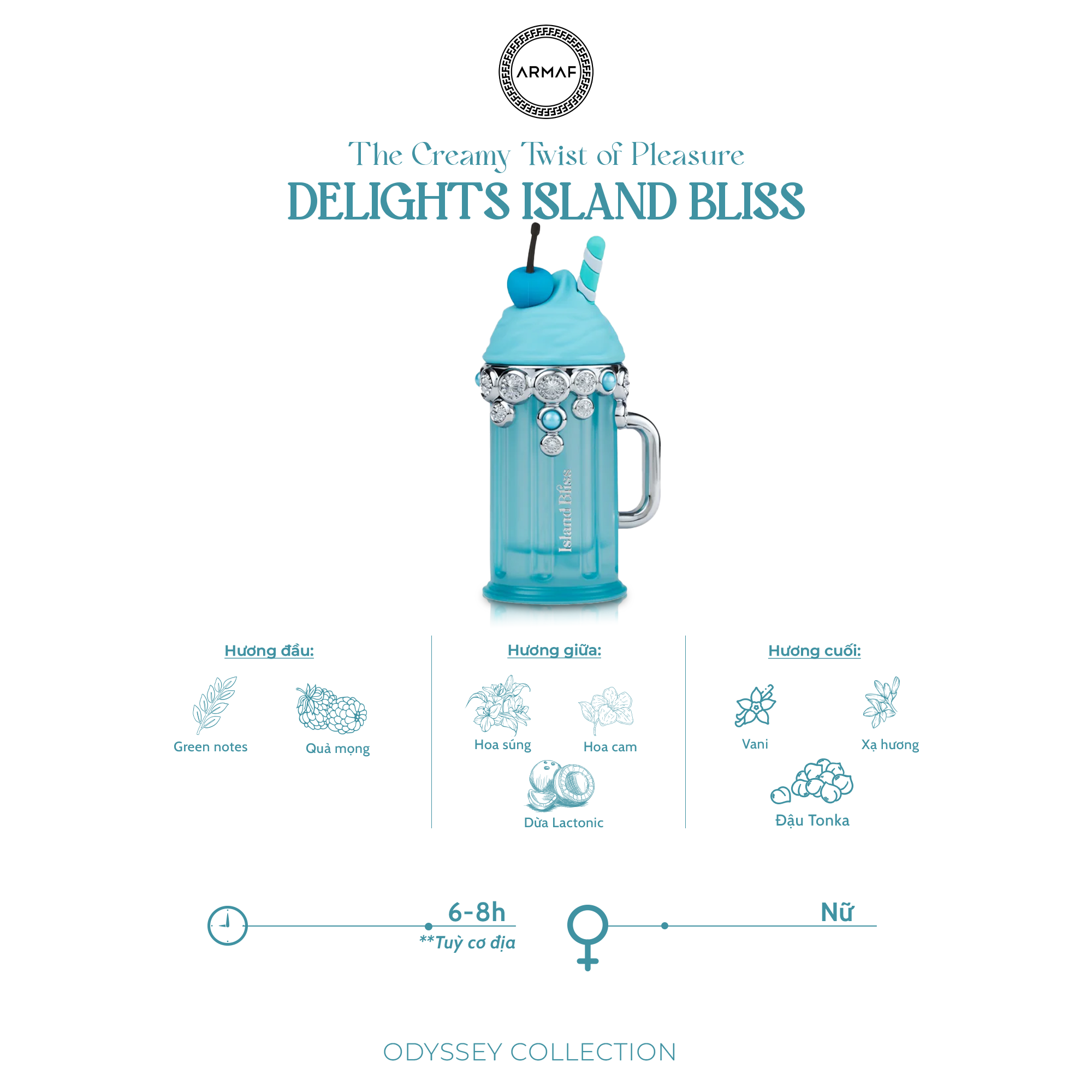 Nước hoa Armaf DELIGHTS ISLAND BLISS Eau De Parfum 100ml