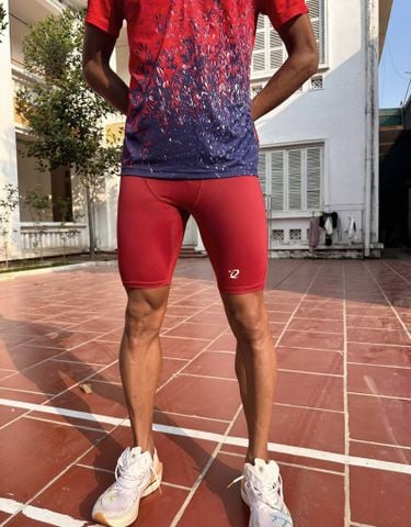 Quần bó cơ E* RED ( Vải trơn)