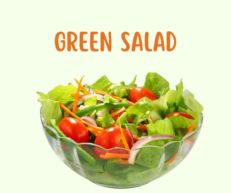  Salad rau xanh (kèm sốt) 