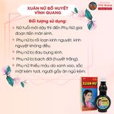  Combo 6 chai Xuân Nữ Bổ Huyết VĨNH QUANG 280ml - Điều hòa kinh nguyệt, đau bụng kinh, liệu trình 1 tháng cho Phụ Nữ 