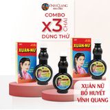  Combo 3 chai Xuân Nữ Bổ Huyết VĨNH QUANG 280ml - Điều hoà kinh nguyệt, đau bụng kinh, bệnh phụ khoa, bổ máu cho Phụ Nữ 