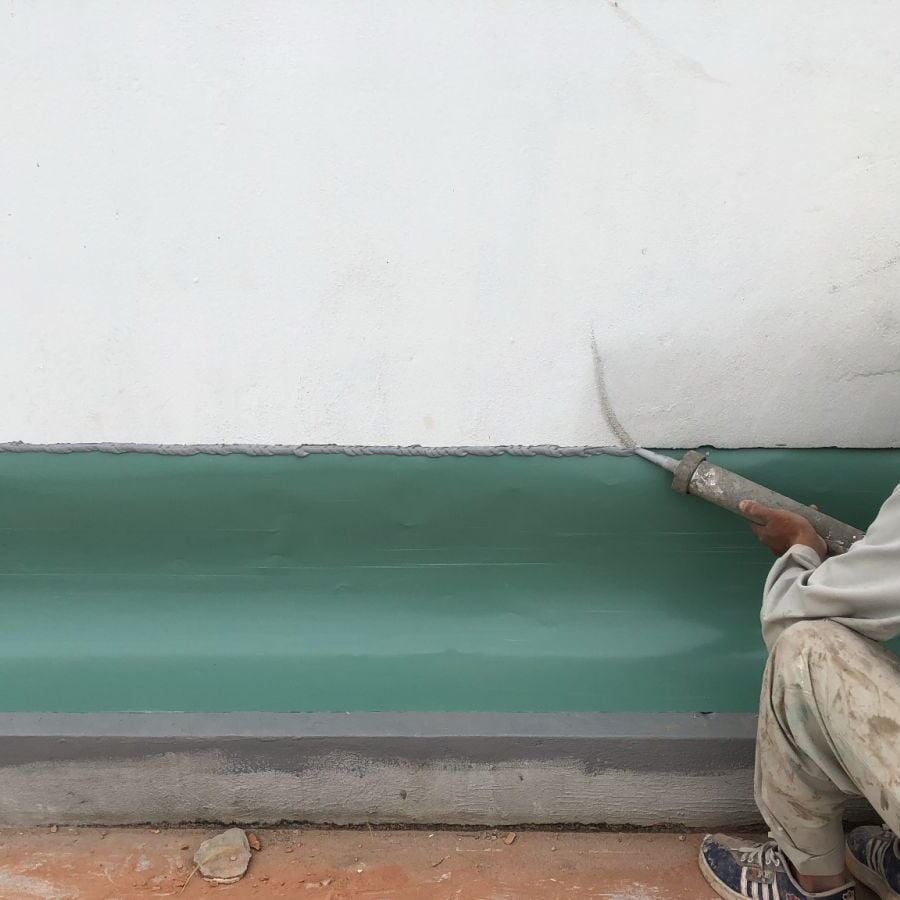 Chống thấm khe tiếp giáp có độ rộng dưới 2cm giữa hai nhà
