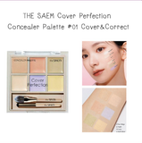  Bảng Triệt Sắc và Che Khuyết Điểm The Saem 6 ô Best Cover Expert For You #01 (Tặng kèm 2 cọ) 