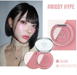  Phấn má và highlight 3CE Blushlighter Special Gift Brush 4.3g 