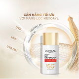  [Hàng Công Ty] Kem Chống Nắng Loreal Paris Innovation UV Defender Invisible Resist Daily Sunscreen SPF50+/PA++++ 50ml 