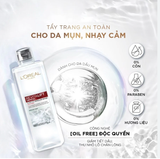  [Hàng Công Ty] Nước Tẩy Trang Dành Cho Da Dầu Mụn Loreal Revitalift Crystal Purifying Micellar Water 95ml 