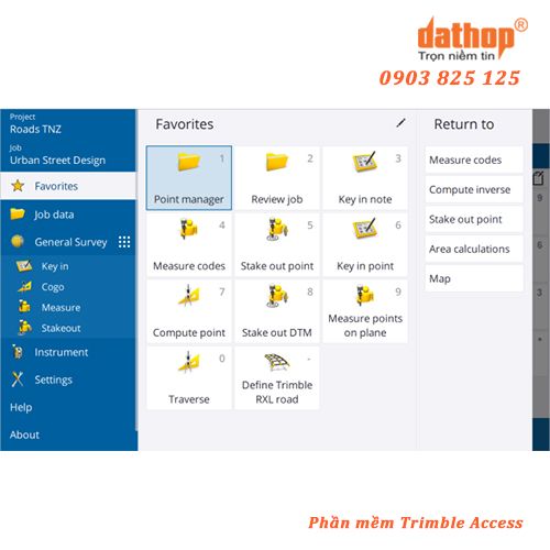 Phần mềm Trimble Access (Gói 1 năm)