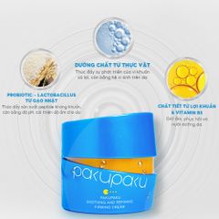 Kem dưỡng cấp ẩm, làm dịu và săn chắc da Pakupaku Soothing & Refining Firming Cream 50g