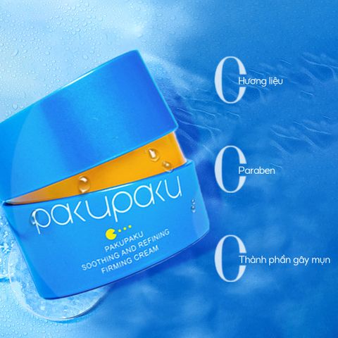 Kem dưỡng cấp ẩm, làm dịu và săn chắc da Pakupaku Soothing & Refining Firming Cream 50g