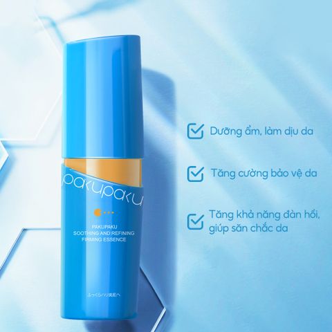 Tinh chất dưỡng ẩm, làm dịu và săn chắc da Pakupaku Soothing & Refining Firming Essence 30ml