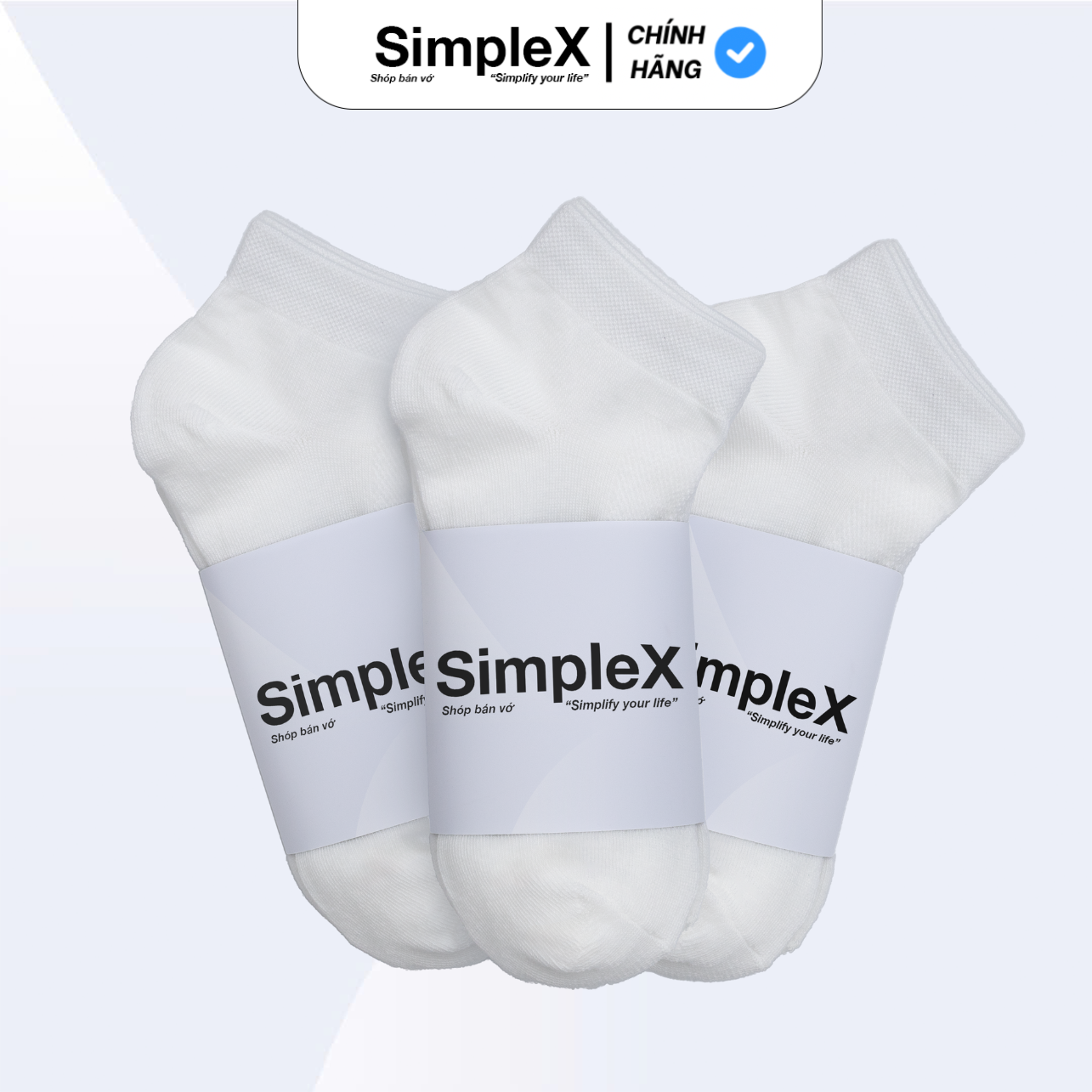 [Combo 10] Tất Vớ Nam Nữ Cổ Cao Trơn 20-22cm SimpleX, Cotton Êm Ái Dà