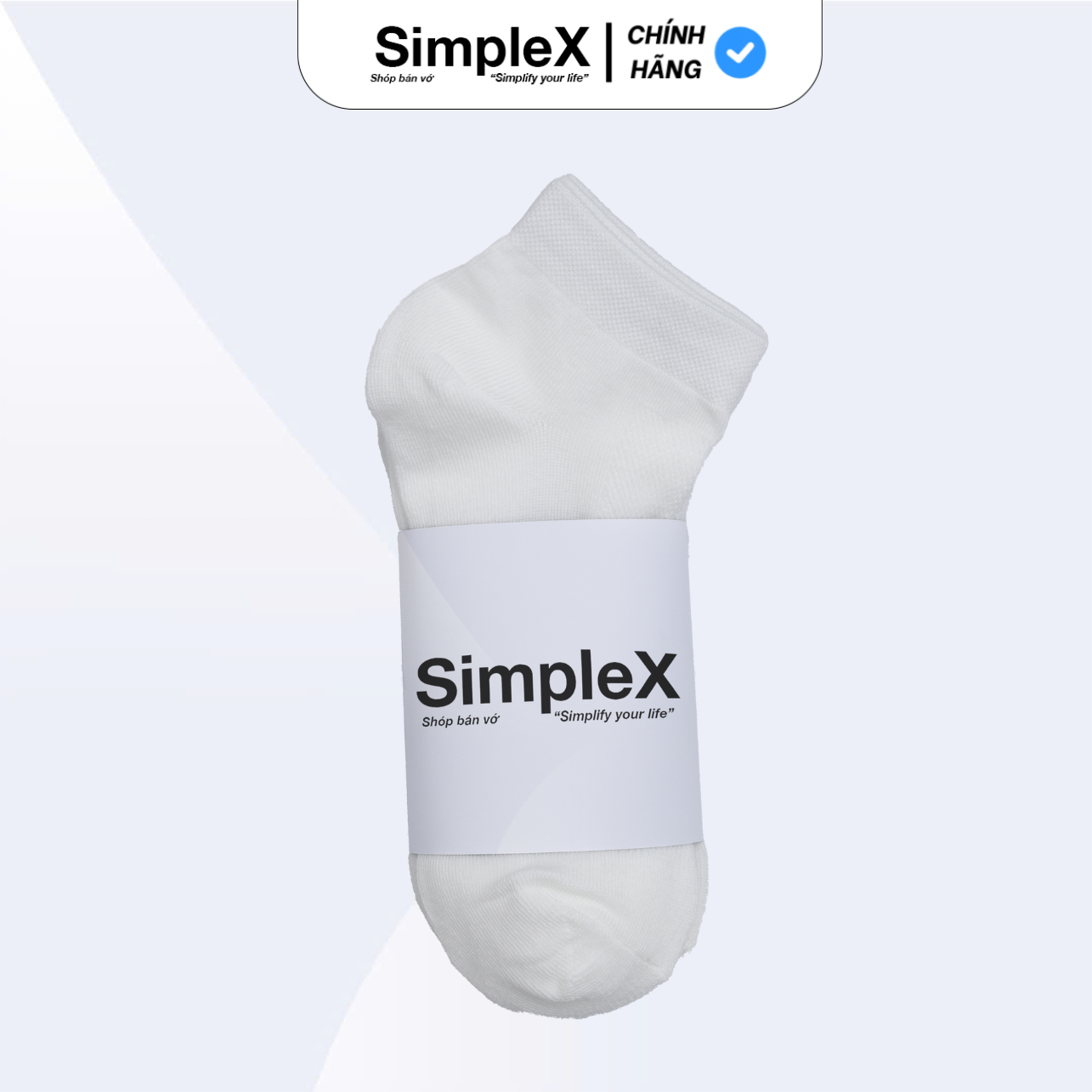 [SimpleX] Tất Vớ Nam Nữ Trơn Unisex Cổ Lười Cotton, Thoáng Khí, Chống