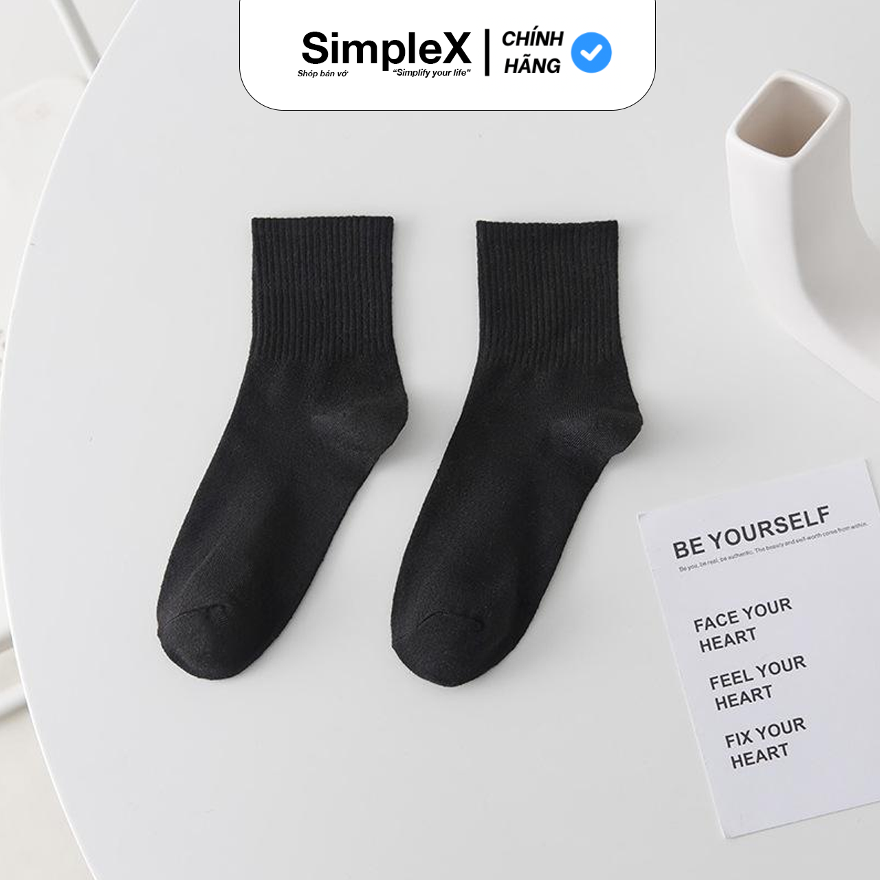 [SimpleX][SET 10 ĐÔI + TẶNG 2] Tất Vớ Nam Nữ Cổ Cao, Cổ Lửng, Cotton,