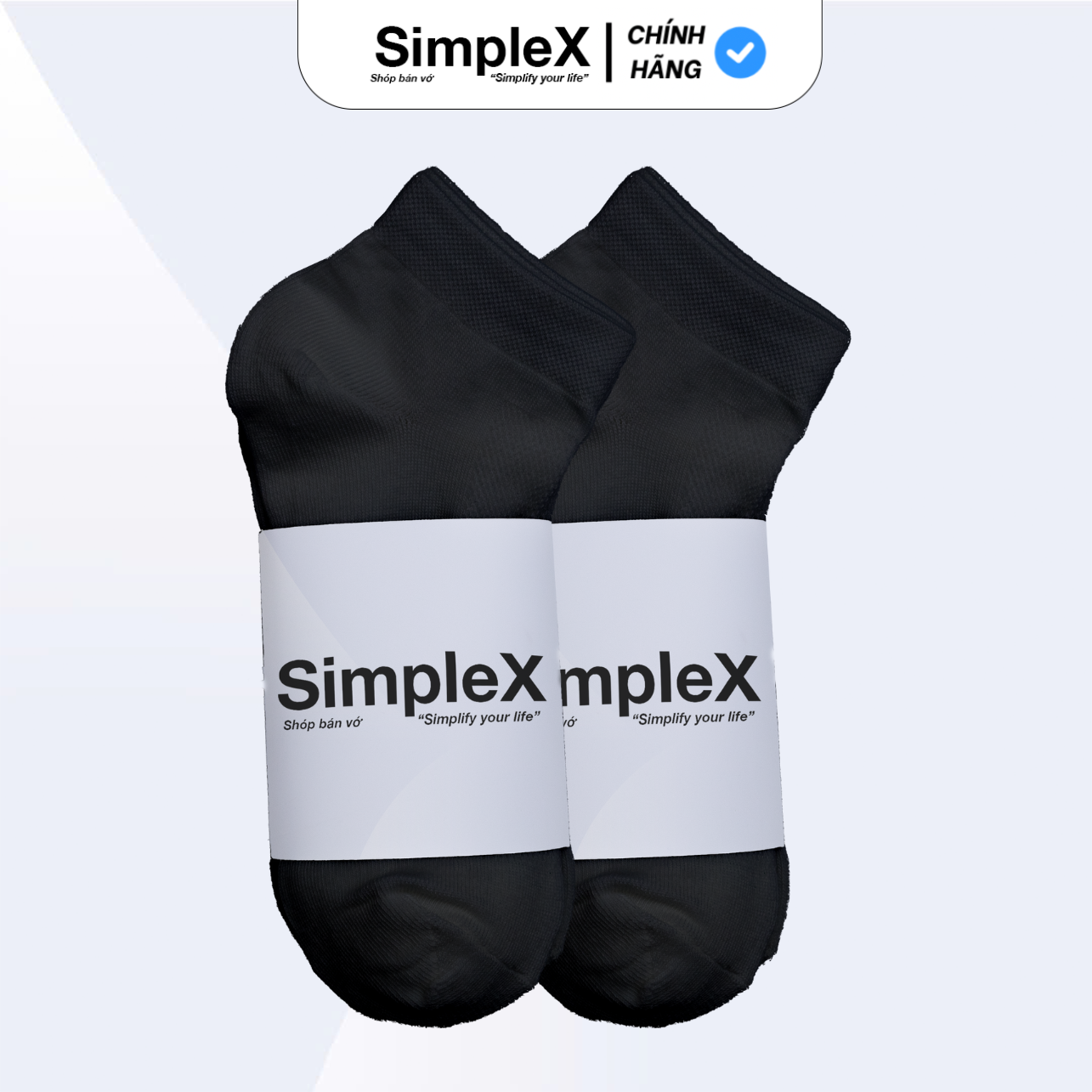 [SimpleX] Tất Vớ Nam Nữ Trơn Unisex Cổ Lười Cotton, Thoáng Khí, Chống