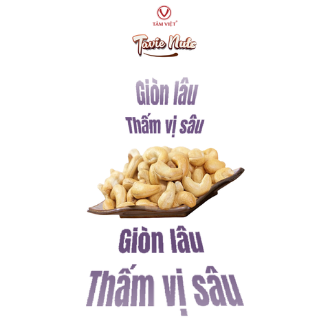  Tavie Nuts - Hạt điều Rang muối vỏ lụa 