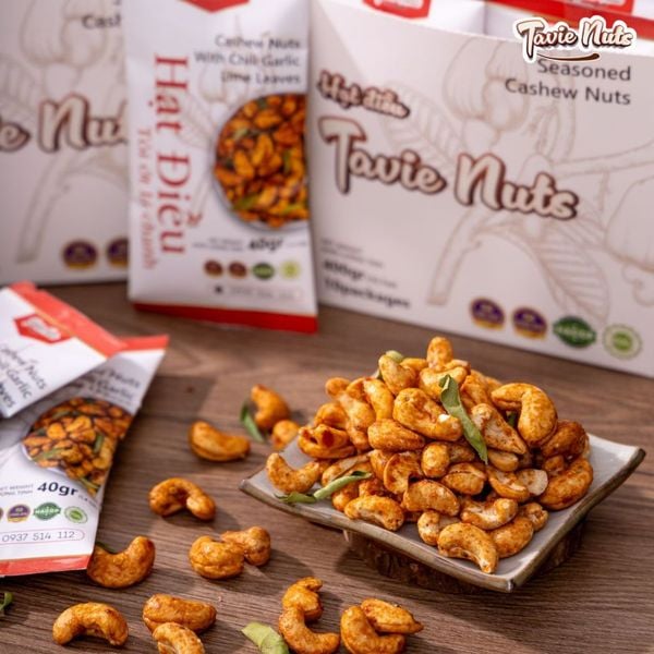  COMBO 10 GÓI HẠT ĐIỀU TẨM VỊ GÓI 40GR DÙNG THỬ - HẠT DINH DƯỠNG - ĂN VẶT HEALTHY KHÔNG CHẤT BẢO QUẢN 