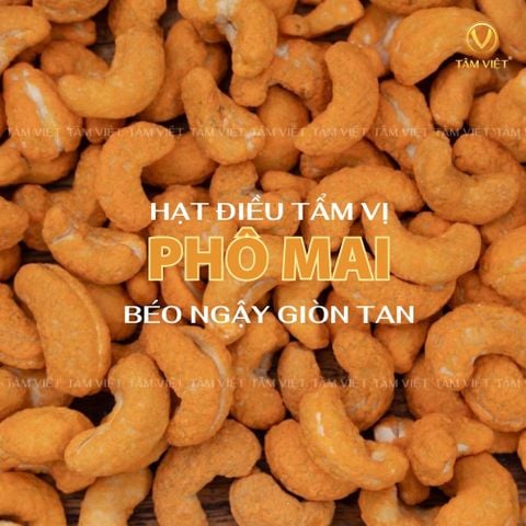  HẠT ĐIỀU TẨM VỊ PHÔ MAI - ĂN VẶT HEALTHY ORGANIC - HẠT DINH DƯỠNG KHÔNG CHẤT PHỤ GIA. 