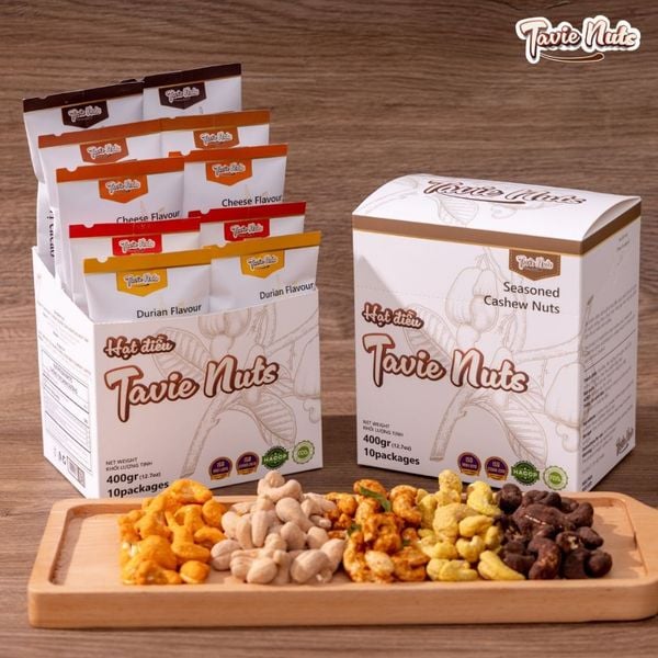  COMBO 10 GÓI HẠT ĐIỀU TẨM VỊ GÓI 40GR DÙNG THỬ - HẠT DINH DƯỠNG - ĂN VẶT HEALTHY KHÔNG CHẤT BẢO QUẢN 