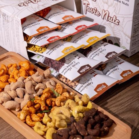  Hộp 10 gói hạt điều tẩm vị ăn vặt - Hạt dinh dưỡng healthy an toàn cho sức khoẻ - Food Nuts Snack Dinh Dưỡng Thức Ăn Hằng Ngày 