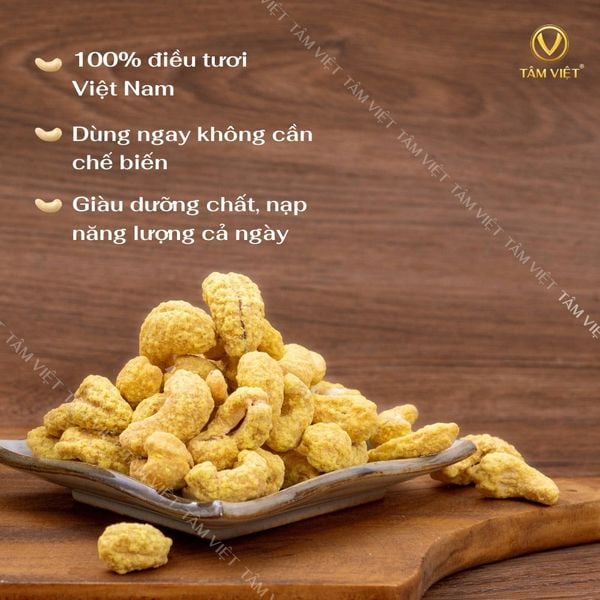  HẠT ĐIỀU VỊ SẦU RIÊNG - SNACK ĂN VẶT HEALTHY ORGANIC - HẠT DINH DƯỠNG KHÔNG CHẤT PHỤ GIA 