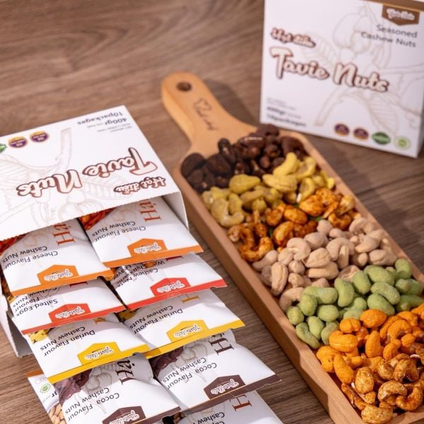  Hộp 10 gói hạt điều tẩm vị ăn vặt - Hạt dinh dưỡng healthy an toàn cho sức khoẻ - Food Nuts Snack Dinh Dưỡng Thức Ăn Hằng Ngày 