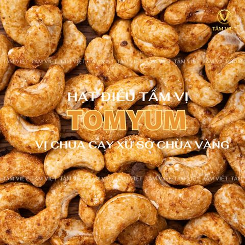  HẠT ĐIỀU VỊ TOMYUM - ĂN VẶT HEALTHY ORGANIC - HẠT DINH DƯỠNG KHÔNG CHẤT PHỤ GIA 