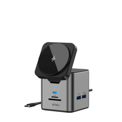 Dock Sạc WiWU Cube Hub 9in1 USB-C Wi-W025 Tương Thích HDMI Cho MacBook SD/TF Docking Station