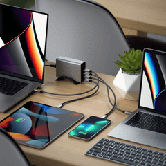 Dock Sạc Satechi USB-C 165W PD 4 Cổng