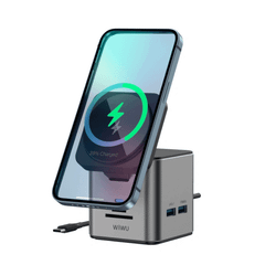 Dock Sạc WiWU Cube Hub 9in1 USB-C Wi-W025 Tương Thích HDMI Cho MacBook SD/TF Docking Station