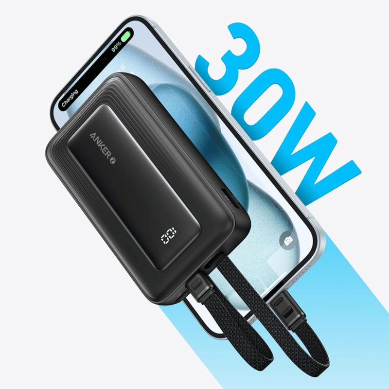 Pin/ Sạc Dự Phòng Anker Zolo 30W 1A1C 10000mAh (Built-In USB-C and Lightning) A1680