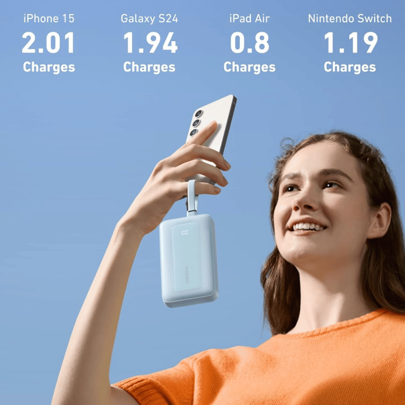 Pin/ Sạc Dự Phòng Anker Zolo 30W 1A1C 10000mAh (Built-In USB-C and Lightning) A1680