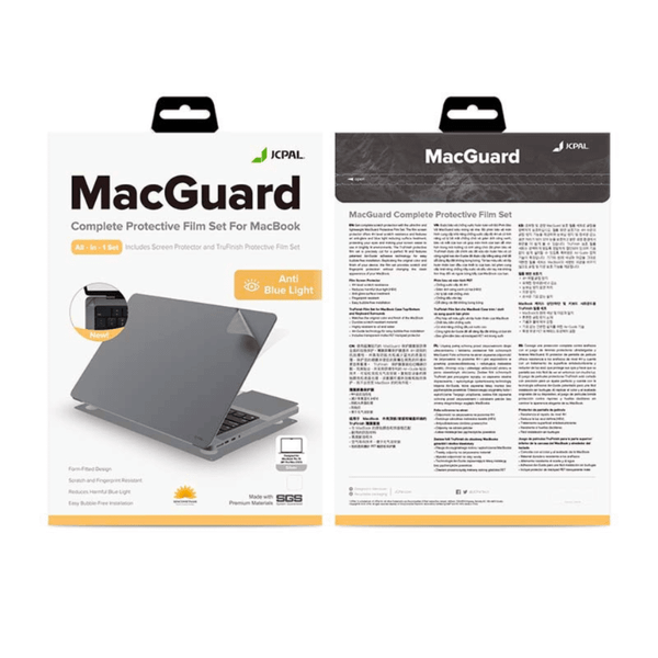 Bộ Dán MacBook Full 5in1 JCPAL Macguard Air M2/ M3 Air 15 inch