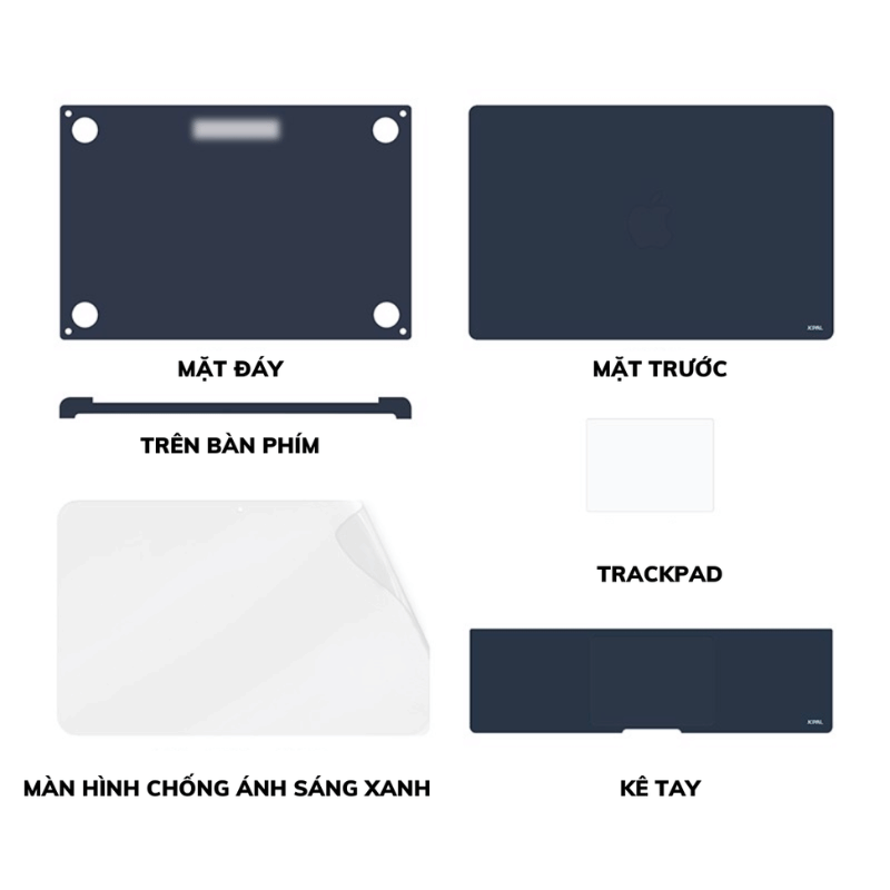 Bộ Dán MacBook Full 5in1 JCPAL Macguard Air M2/ M3 Air 15 inch