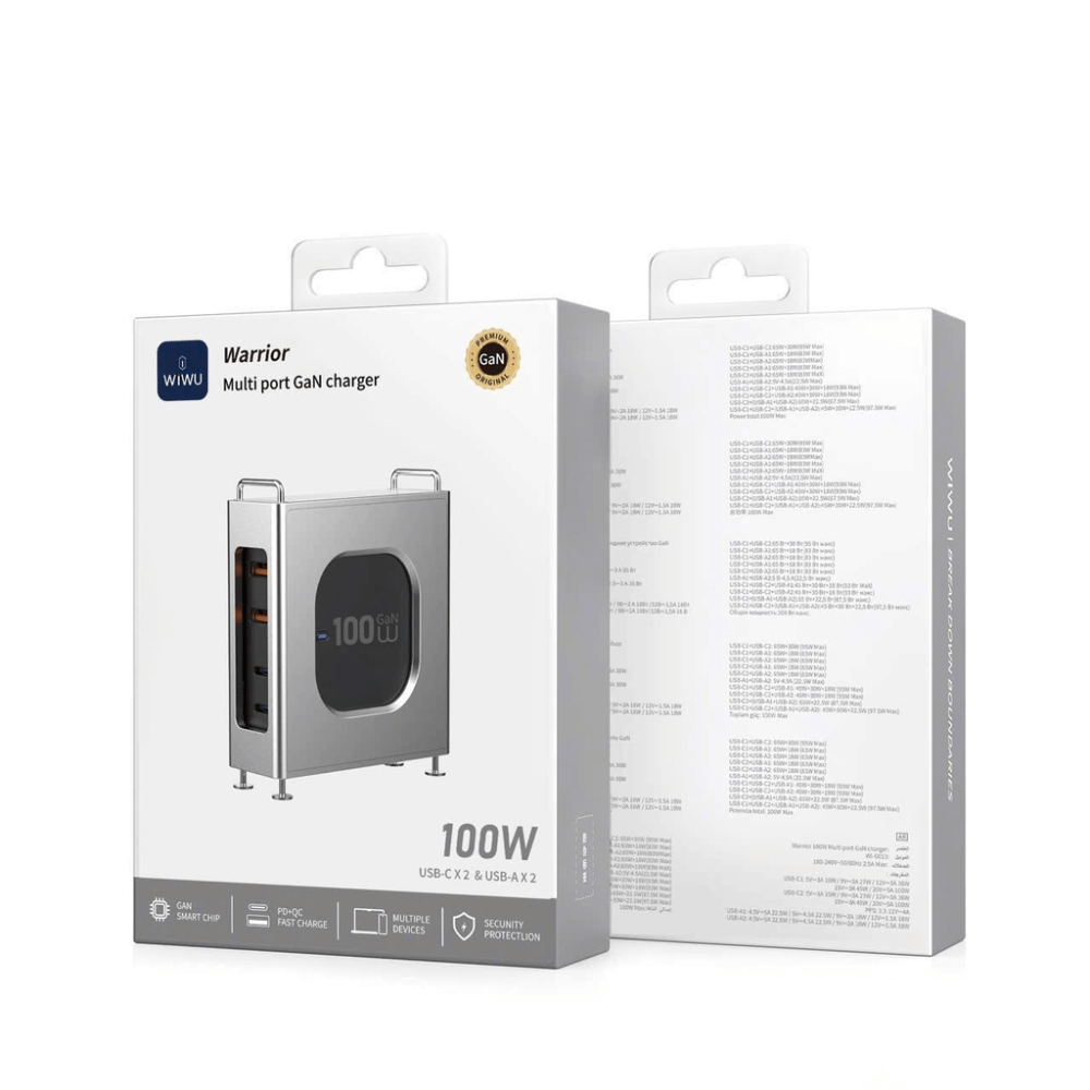 Trạm Sạc WiWU Warrior 100W GaN Nhiều Cổng Wi-G013
