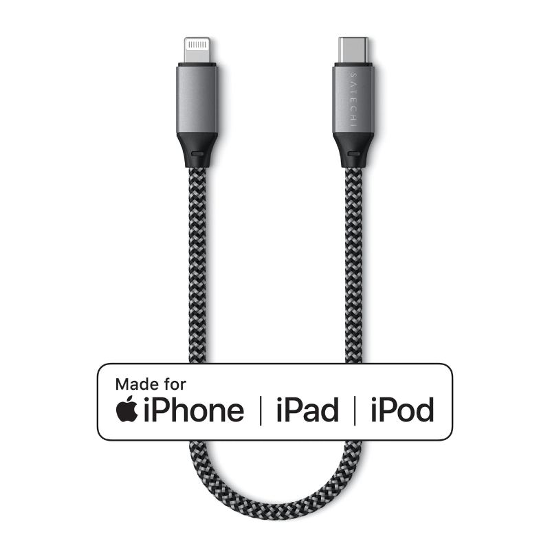 Cáp Sạc Satechi USB-C to Lightning 25cm ST-TCL10M