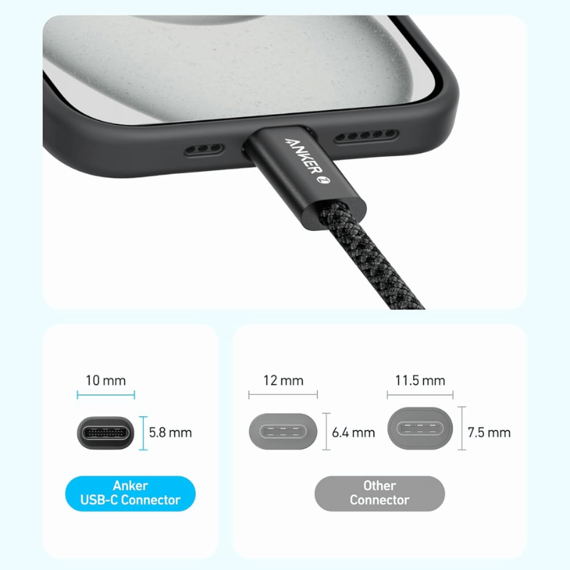 Cáp Sạc Anker Zolo 240W C-C 1m Nylon A8060