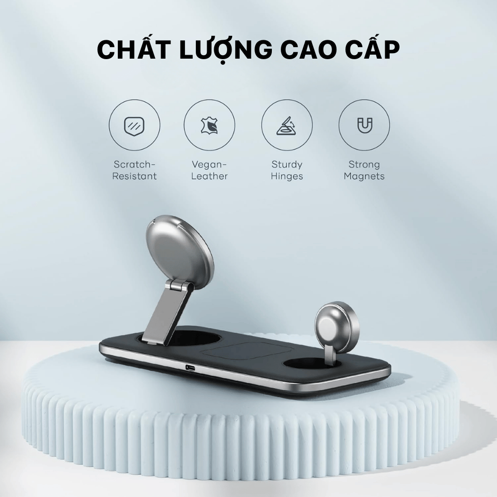Đế Sạc Không Dây Satechi Qi2 Trio ST-QTPM-EA