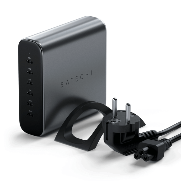 Dock Sạc Satechi 200W GaN 6 cổng USB-C ST-C200GM-EU