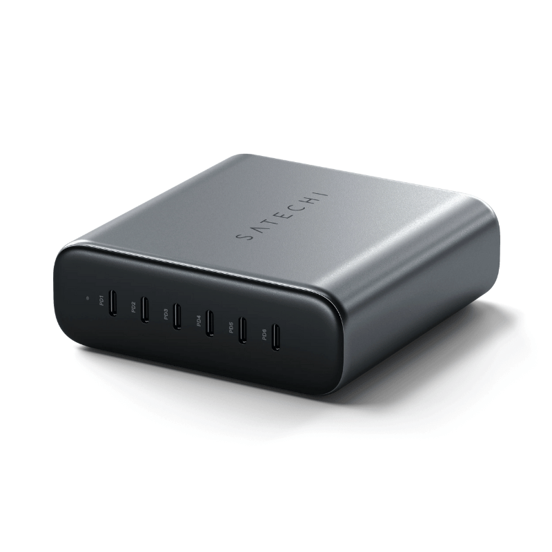 Dock Sạc Satechi 200W GaN 6 cổng USB-C ST-C200GM-EU