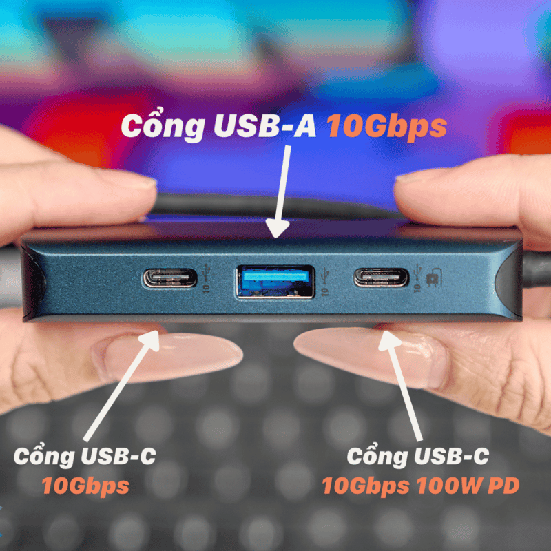 Hub/ Cổng Chuyển USB-C HyperDrive Next 4in1 Cho Laptop/ MacBook – HD4001GL
