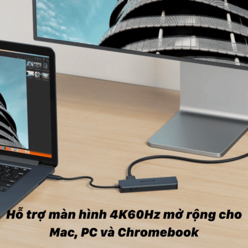 Hub/ Cổng Chuyển USB-C HyperDrive Next 6in1 Cho Laptop/ MacBook – HD4002GL