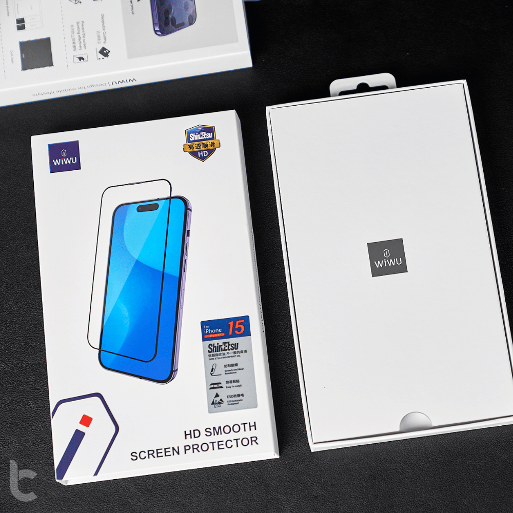 Kính Cường Lực iPhone 15 Pro/ 15 Pro Max WIWU HD Smooth Screen Protector