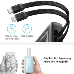 Pin/ Sạc Dự Phòng Anker Zolo 30W 1A1C 10000mAh (Built-In USB-C and Lightning) A1680