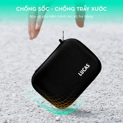Hộp Đựng Củ, Cáp Sạc, Phụ Kiện MacBook Lucas Đen