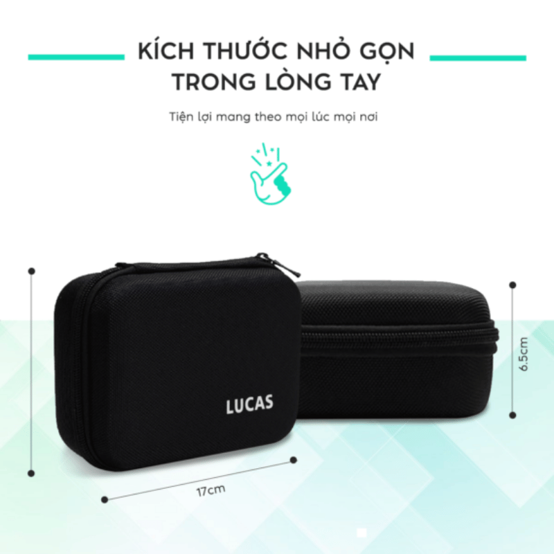 Hộp Đựng Củ, Cáp Sạc, Phụ Kiện MacBook Lucas Đen
