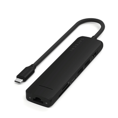 Hub/ Cổng Chuyển USB-C Satechi Multiport Slim 7in1 Ethernet HDMI 4K ST-P7SK